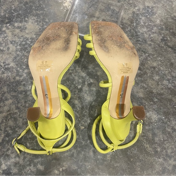 Sam Edelman- SZ 7 Kiwi Leather MAVEN PADDED STRAPPY HEEL - Picture 7 of 10